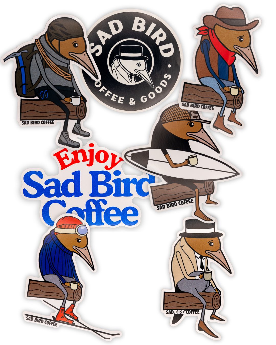 Sad Bird Stickers